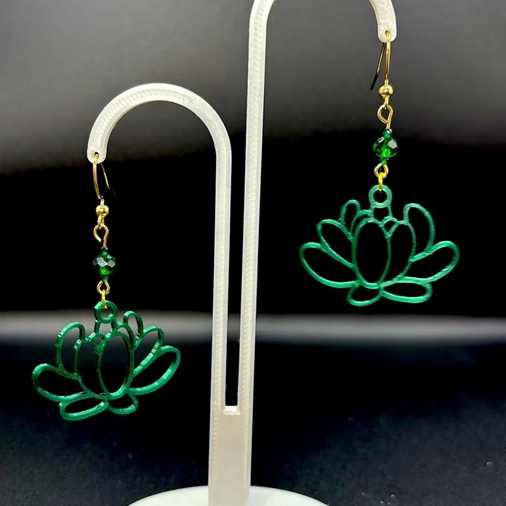 Handmade‎ Green Succulent Earrings
